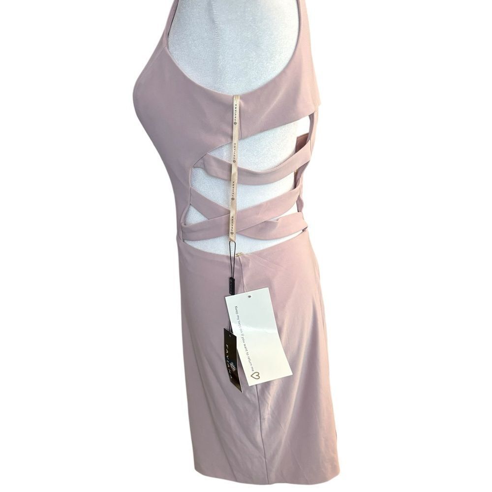 Chic Lavender Backless Women's Dress
